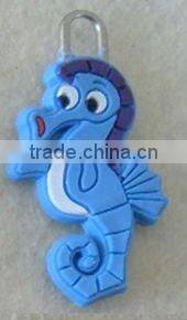soft pvc zipper puller, fashion zipper puller, silicon zipper puller