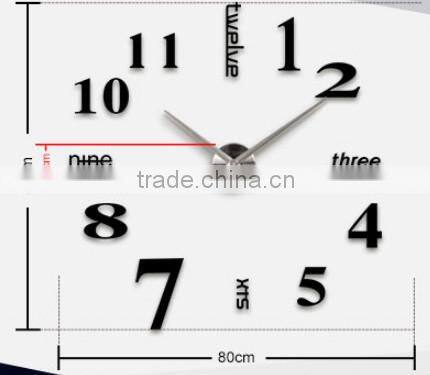 Excellent Luxury DIY 3D Wall Clock Mirror Stickers Watch!