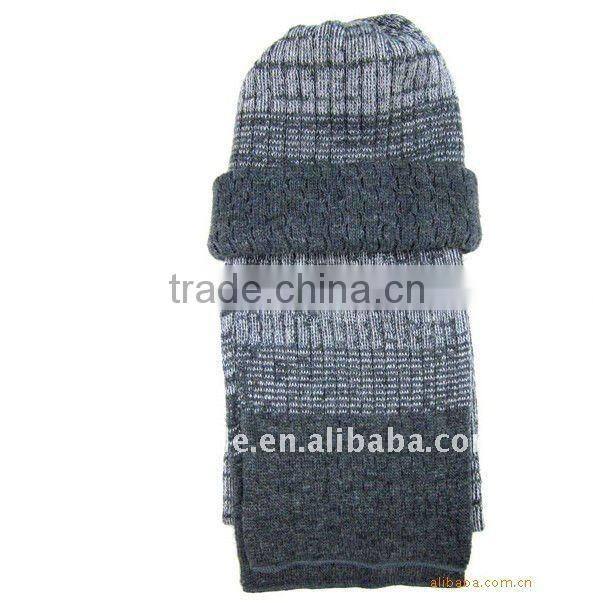 knitting hat and scarf set