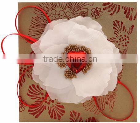 Red Handmade Satin Flower