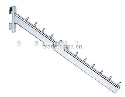 2016 new Clothes shop oval tube metal chrome double feet display hook C24