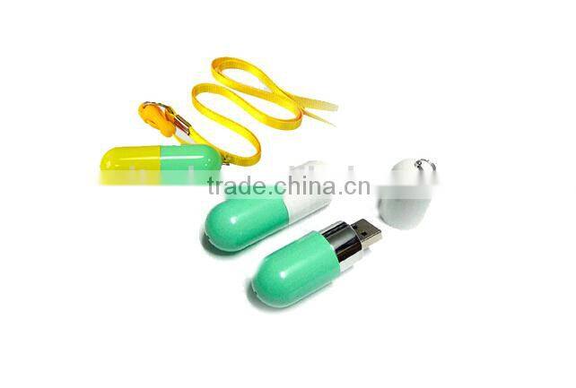 64GB organic chemical pill case usb flash drives full capacity with warranty