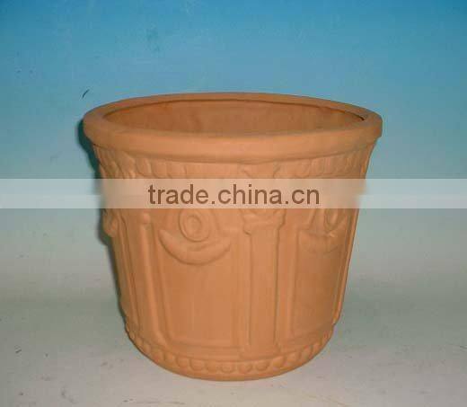 terracotta oval pot