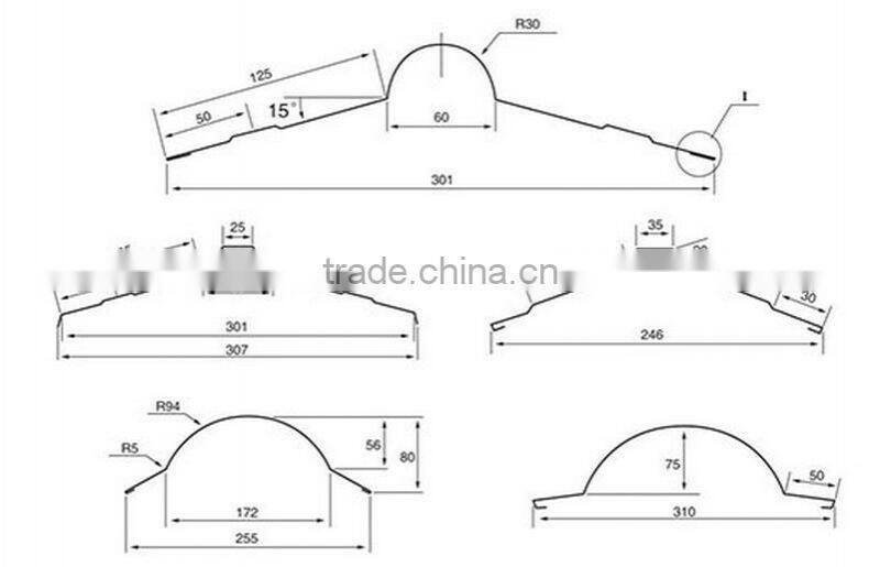 Russia Style Cnc Control Sb Roof Ridge Cap Making Machine for Building Roof