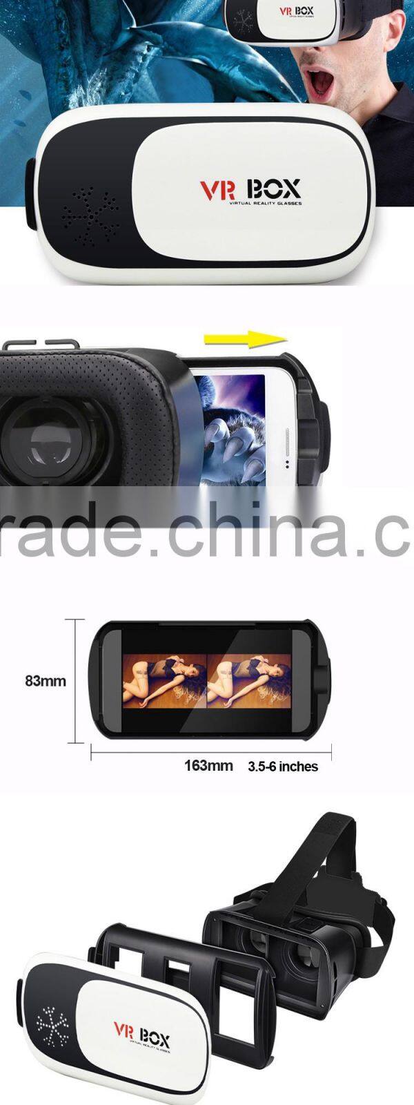 virtual reality vr 3d glasses phone case vr box 2.0 with remote