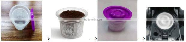 Single serve coffee filter disposable cups for use in keurig brewer