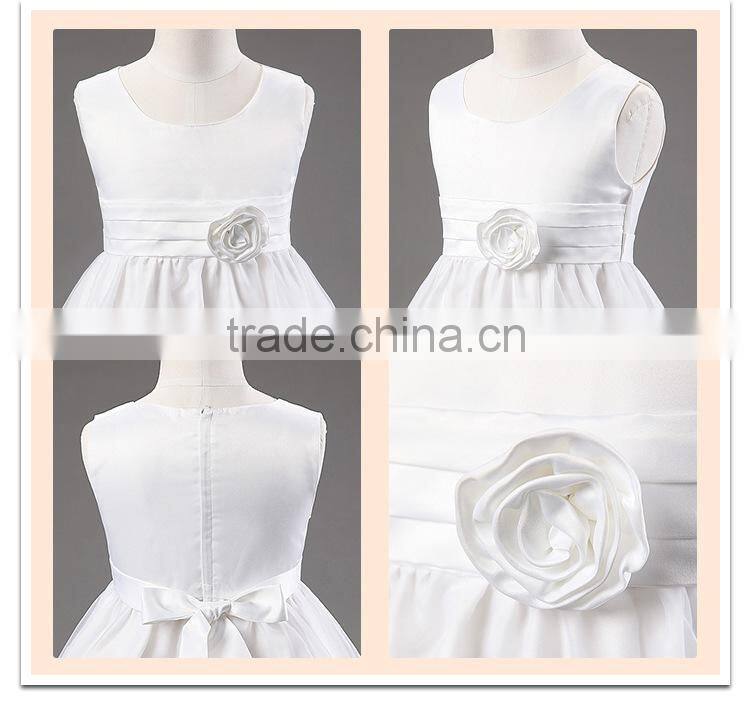 Beautiful Baby Girls Kids Wedding Princess Flower Girl Dresses Kids Wedding Party Dress Sleeveless Lace Flower Girl Dress