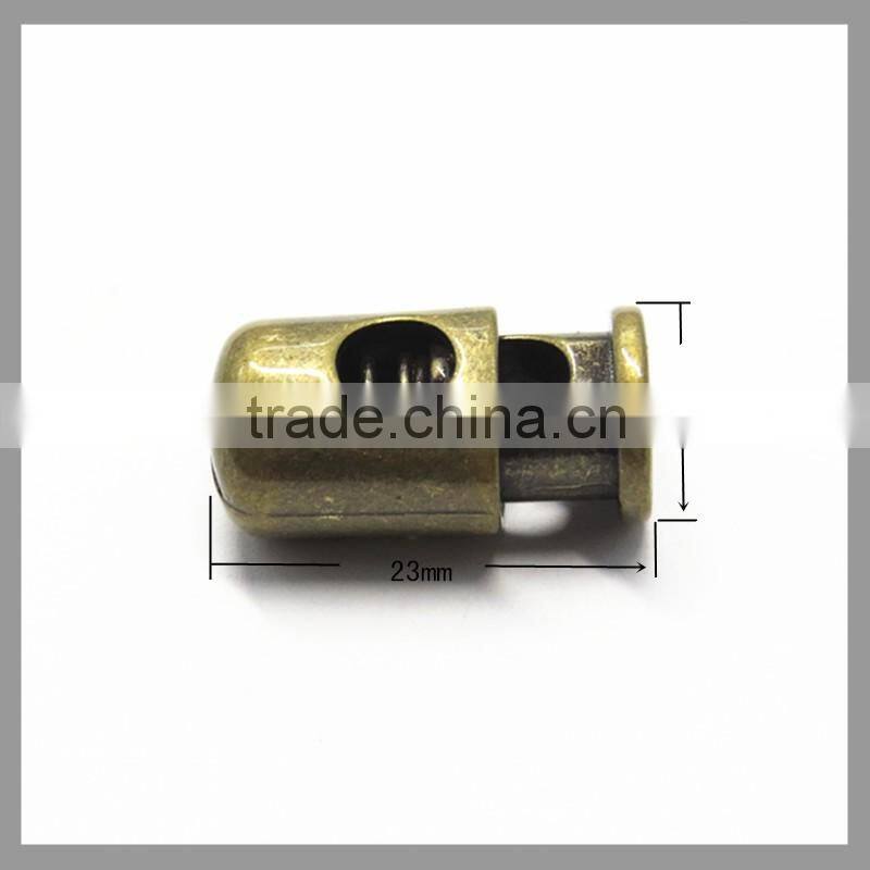 Antique Metal Cord Lock And Metal Spring Stopper