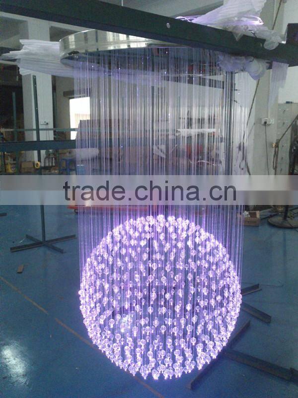 Large-scale place decoration color changeable chandelier pendant light