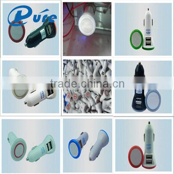 USB Car Charger for Mobile Phone Customized Car Charger with LED Light Universal Car Charger Accept OEM