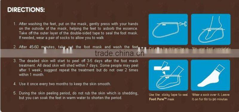 China Supplier Foot peel spa socks exfoliating foot mask