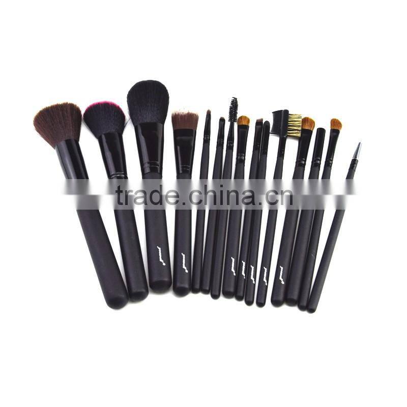 Long lasting cosmetic brush for beginner professional 15pcs makeup brush with cylinder