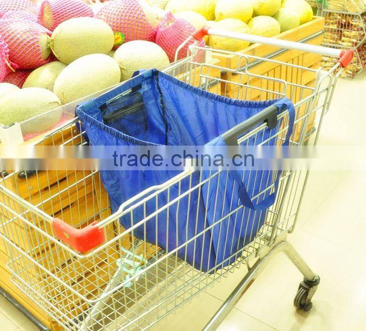 Alibaba china made Foldable reusable shopping bag for trolley super market shopping cart bag