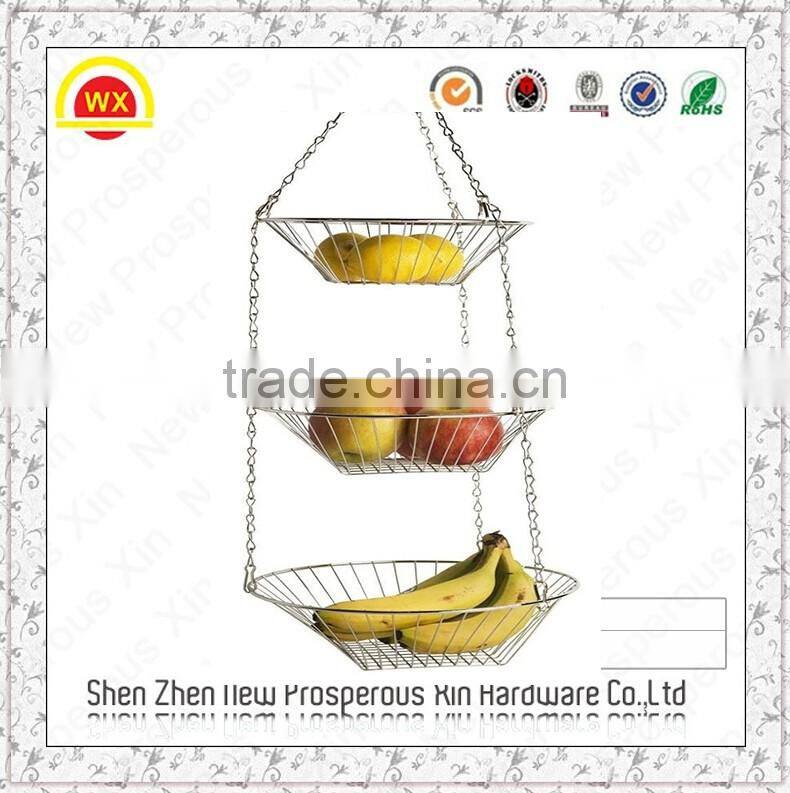 Hot sale wholesale 3 tier empty fruit basket