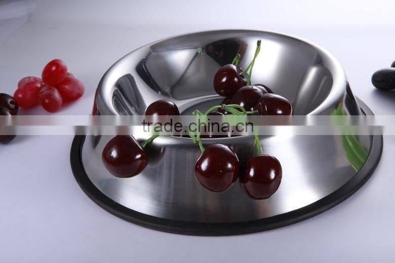 2016 New fashionable Steel stainless dog/cat bowl healthy pet bowl, colored bowl
