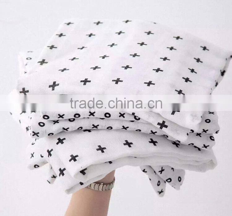 100% Cotton Swaddle Blankets Newborn Cotton Baby Muslin Cloth