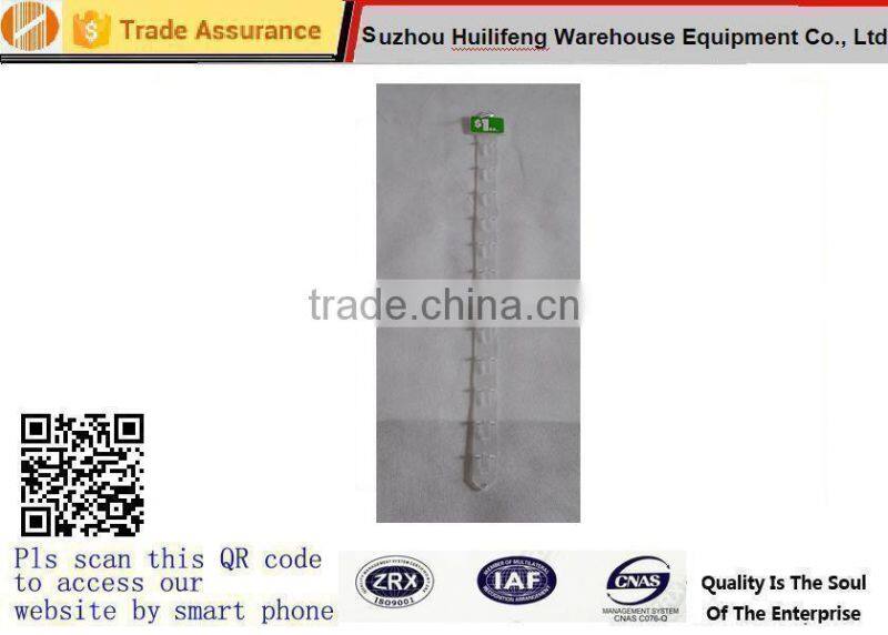 plastic clip strip for supermarket and store