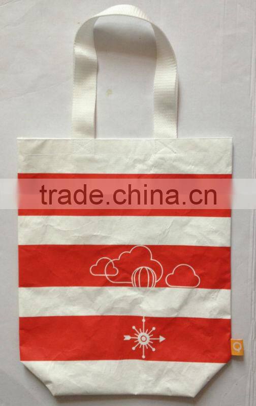 The orange stripes Tyvek bag