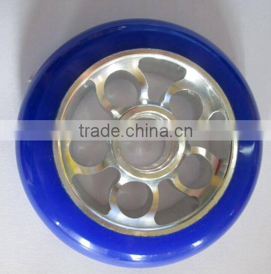 100*24mm, colorful PU wheels, aluminum hub wheels, roller skate wheels