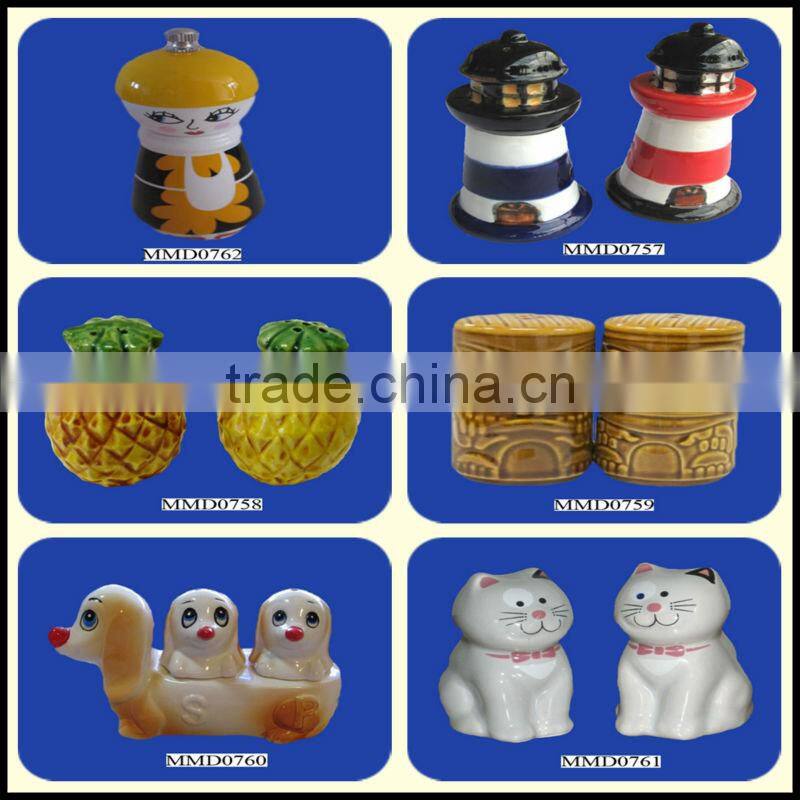 Ceramic Japan pineapple salt and pepper shakers
