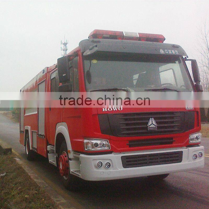 SINOTRUK HOWO 7000liter fire truck water capacity new fire truck for sale