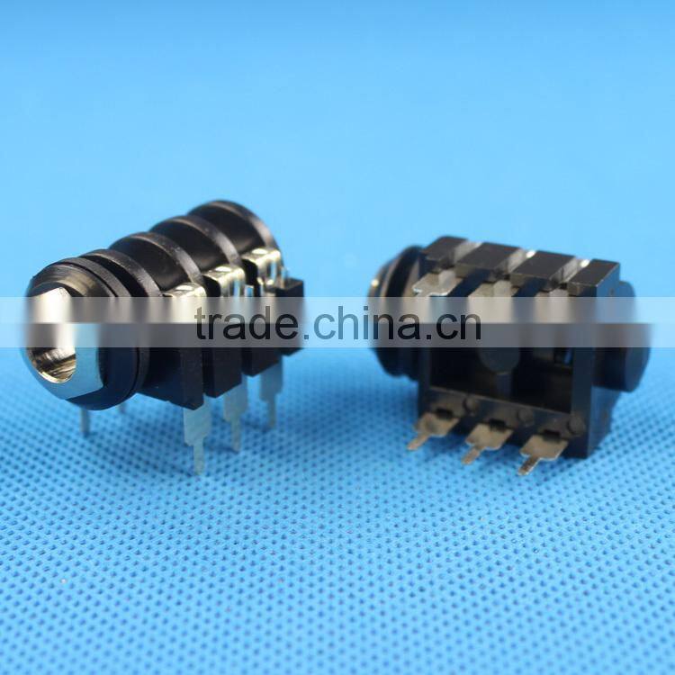 PJ-646C Daier plastic 1/4''/ 6.35mm Mono/Stereo Enclosed Jack