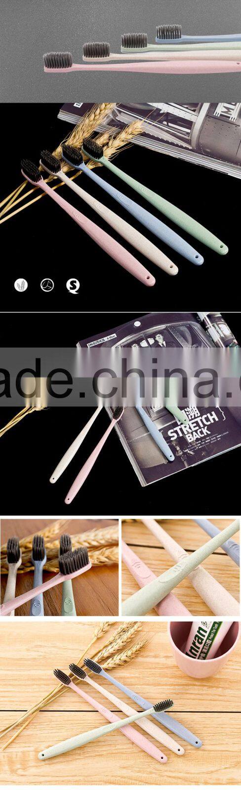 wheat straw style Double Ultra wholesale Soft Toothbrush Oral Clean Care