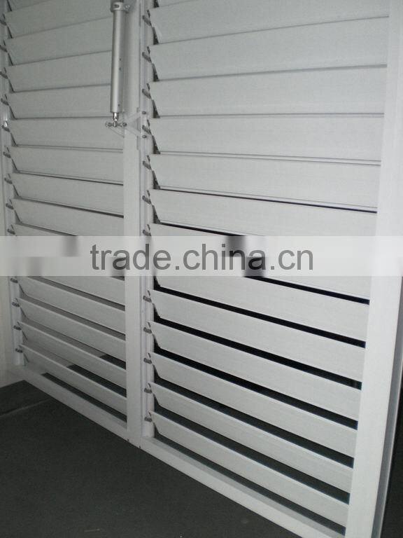 white powder coated aluminum shutter