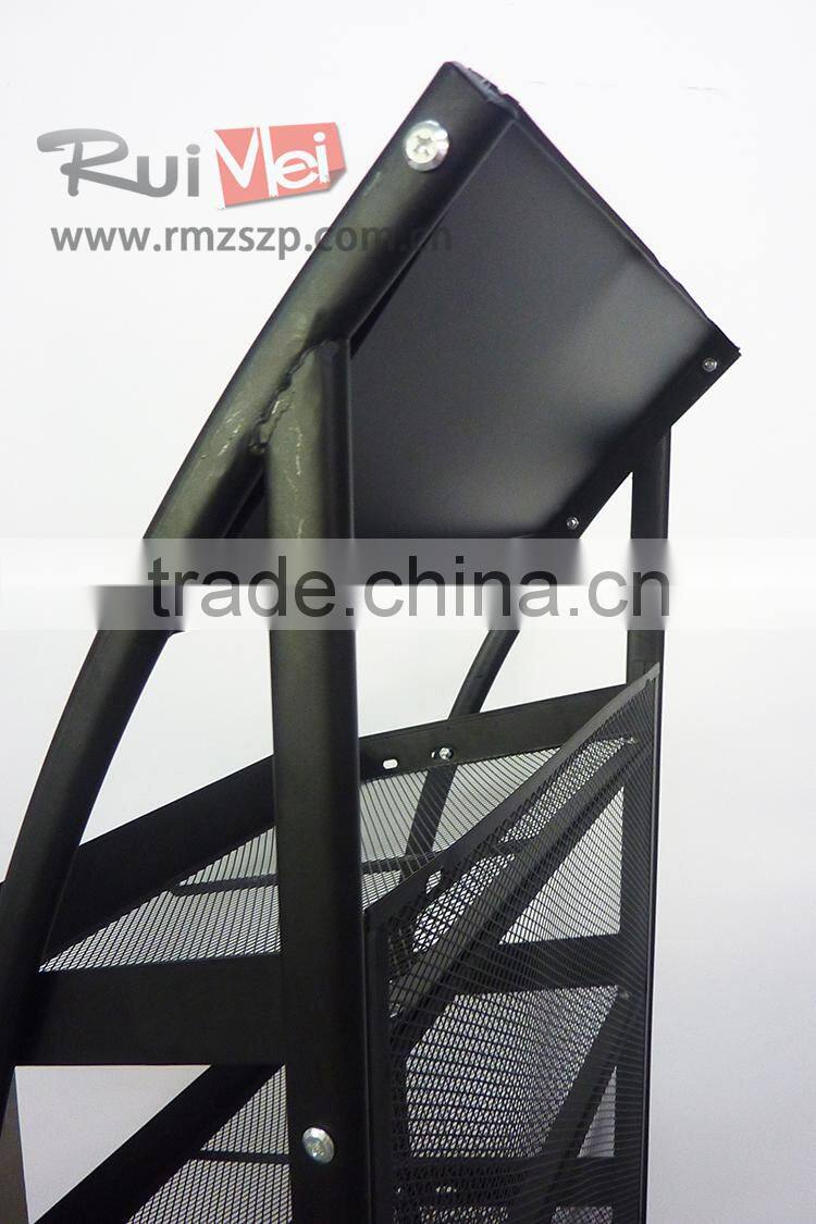 5-tier solid metal floor diamond newspaper display holder