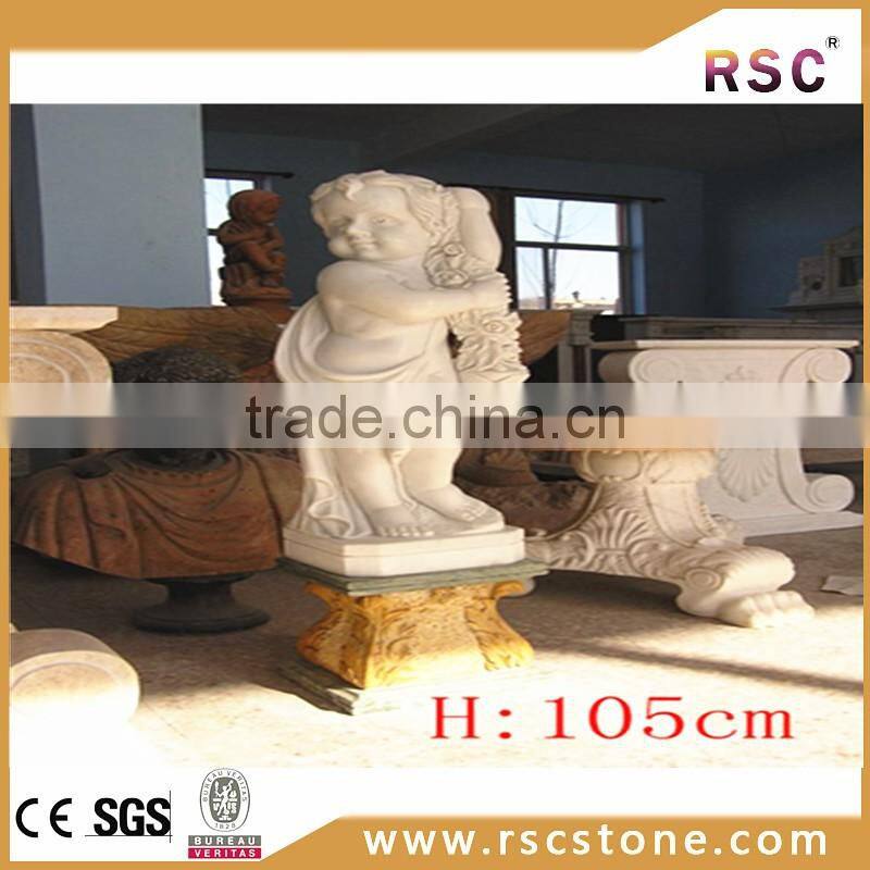 Life size white angel statue