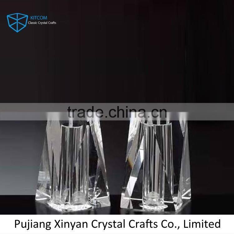 FACTORY DIRECTLY excellent quality transparent crystal candle holders directly sale