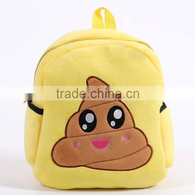 Wholesale New Design Emoji Plush School Bag For Children