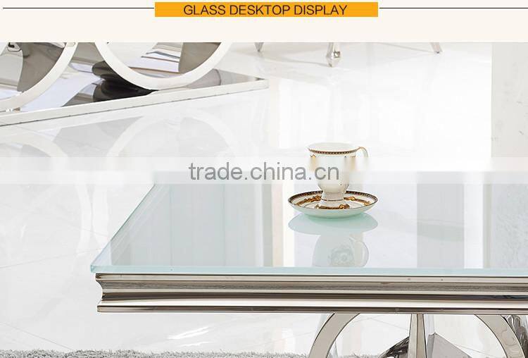 E413 Home Funituire Tempered Glass Modern TV Stand Showcase