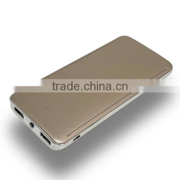 13000mAh Leather finish Power Bank mobile phone charger