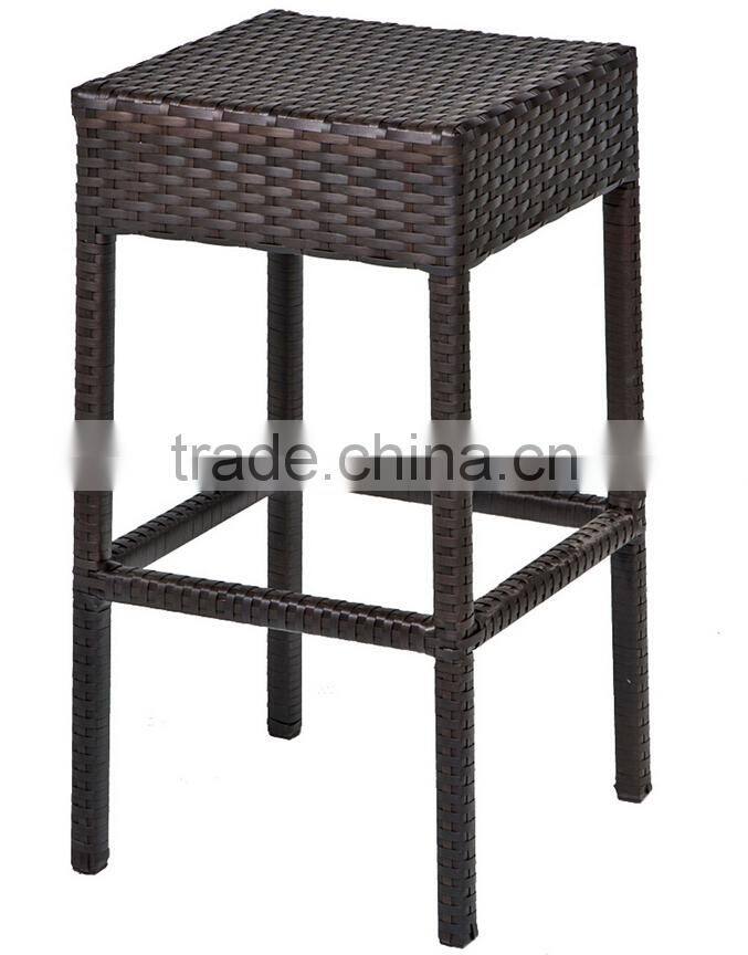 2017 Trade Assurance Promotion Outdoor poly Rattan Woven wicker Handmade Bar stool Table Set Furniture