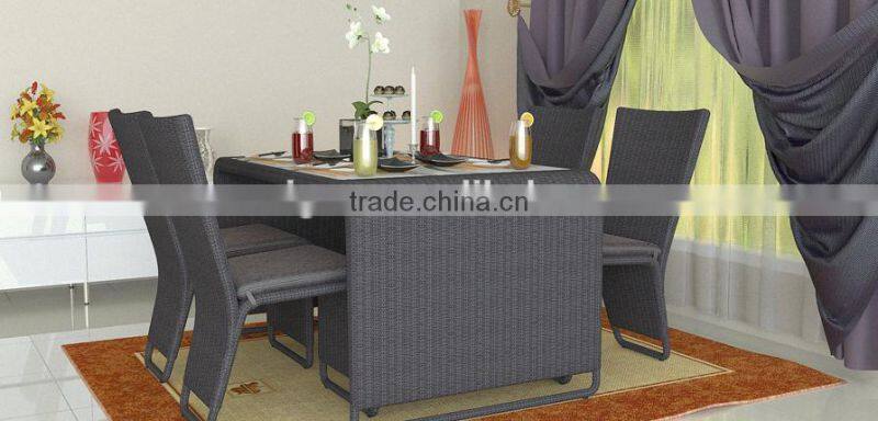 2017 Sigma SGS good quality all weather antique rattan royal dining room furniture sets
