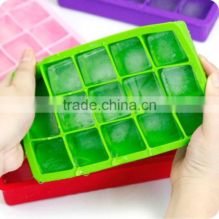 New product 24 checks silicone ice cube tray