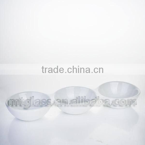 Set of 3 pcs handmade cheap wholesale crystal,ceramic antique fruit bowl