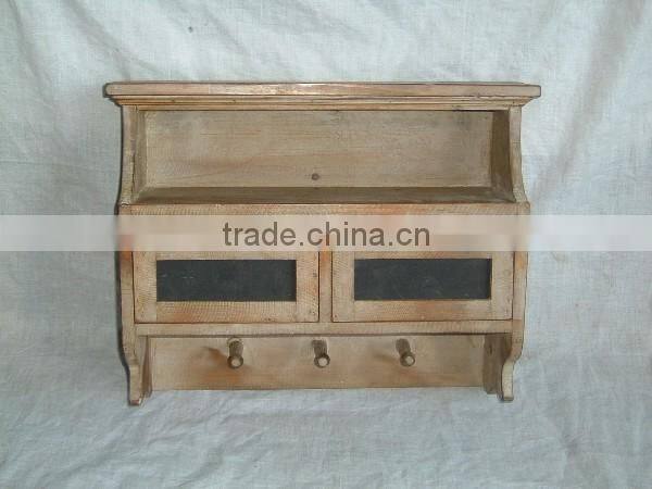 Natural wood wall cabinet