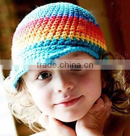 Baby Hat Summer Crochet Beanie Boy Funny Hats Baby Caps Child Hat 6 Colors for 0-4T