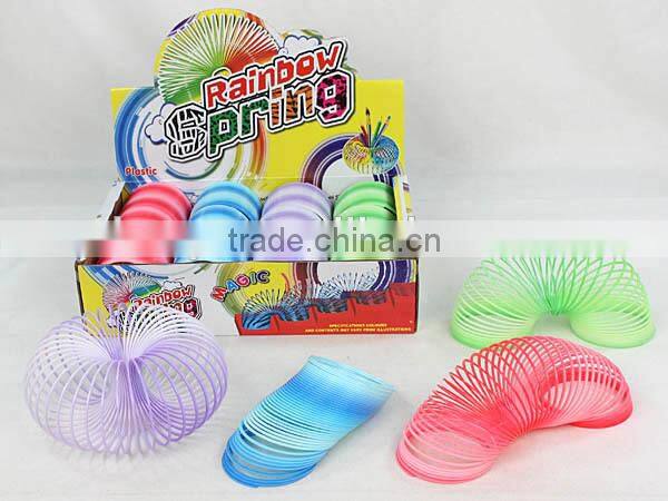 wholesale kids educational plastic toys magic rainbow spring /hot sale promotional gift magic rainbow circle