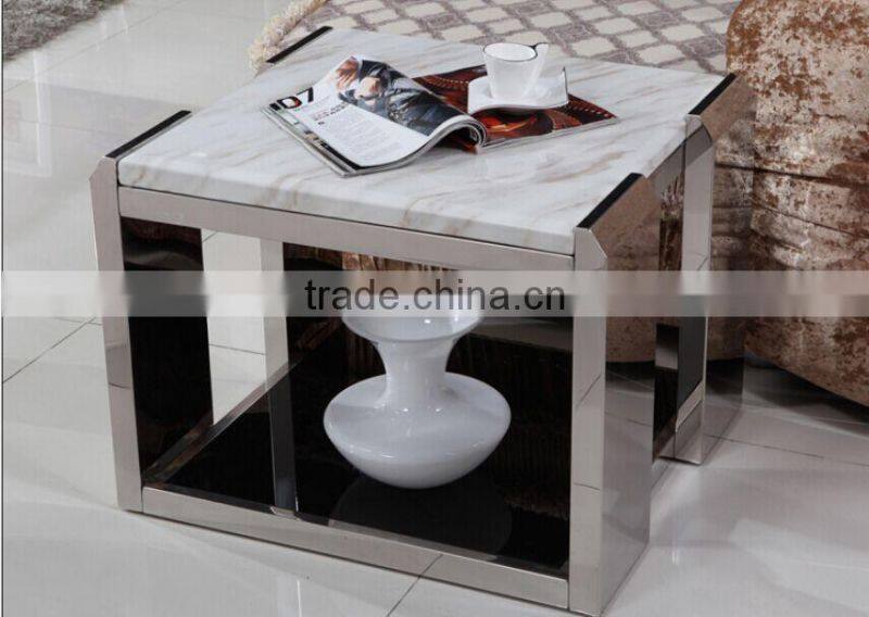 C8025 modern bedside end table stainless steel side table