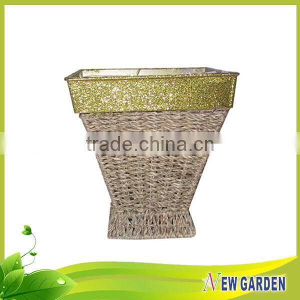 China Ecological hand-woven durable best service rope flower basket