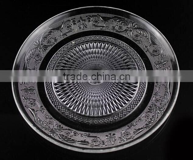 High quality transparent glass fruit plate