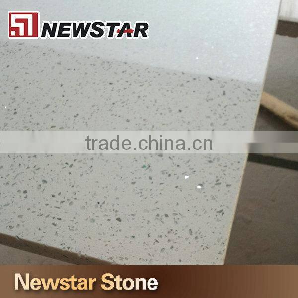 Polished shimmer white quartz crystal stone tiles
