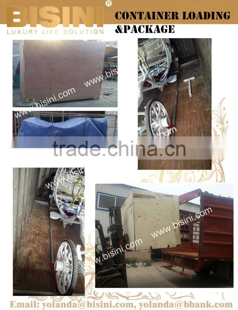 BISINI Princess Cinderella pumkin Car luxury horse saddle royal golden carriage wedding carriage(BG11-M052)