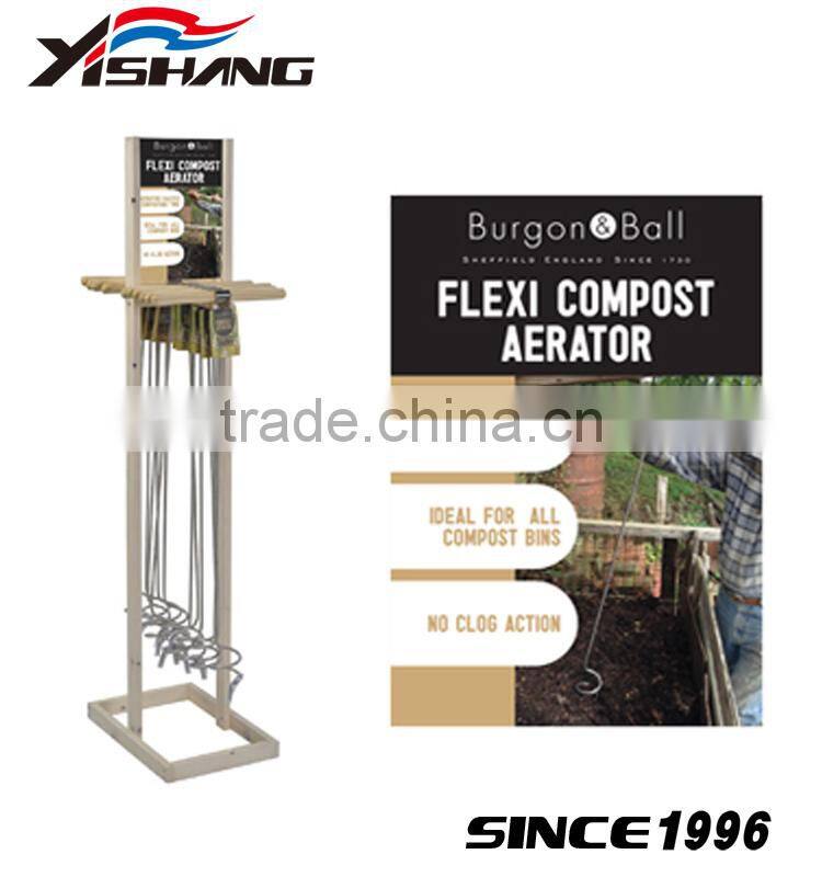 Custom garden flexi compost aerator display stand