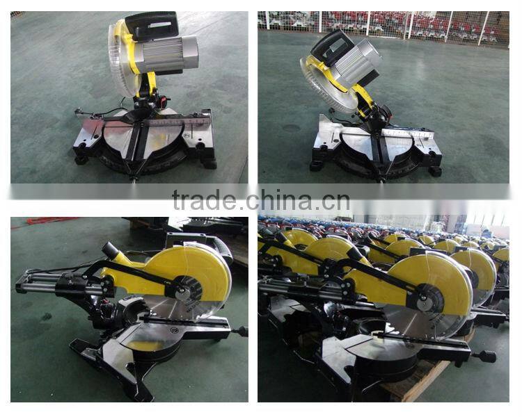 electric compound mitre saw with sliding rod