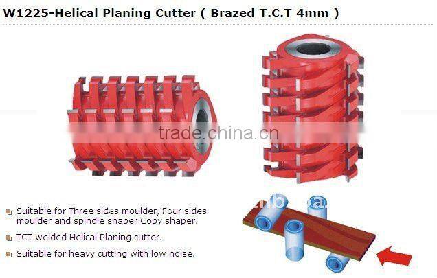 helical planing cutter head
