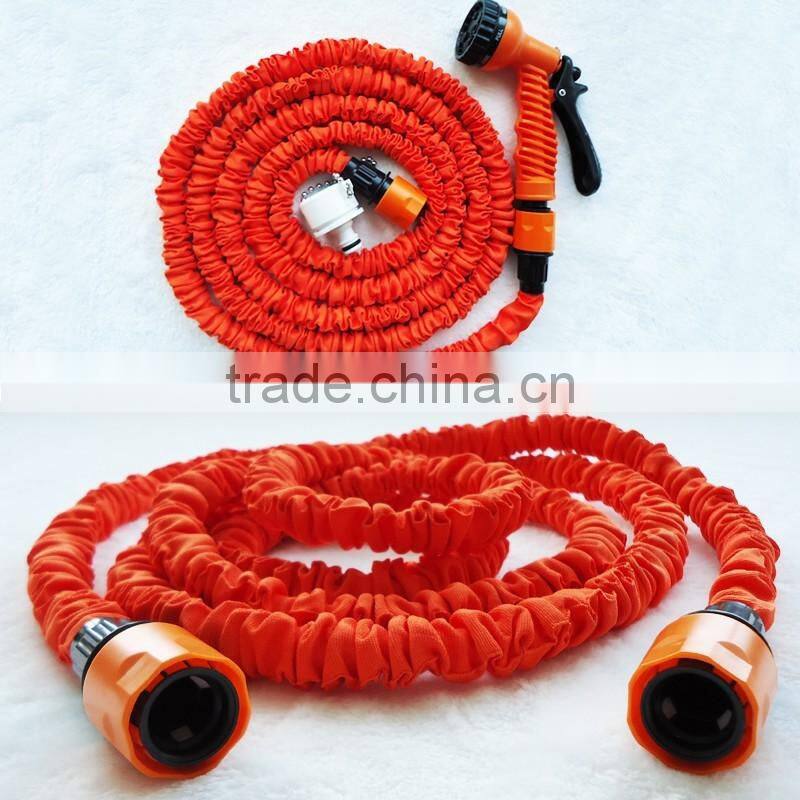 2016 hot sale flexible expanding garden hose with 7 function spray nozzle